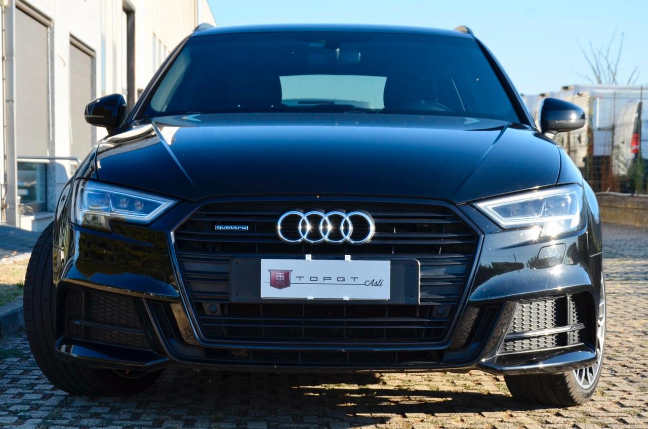 AUDI A3 SPORTBACK 40 2.0 TDI S-LINE INT+EXT QUATTRO 184cv S-TRONIC, EURO 6D, SERVICE AUDI, BANG&OLUFSEN, MATRIX, SEDILI SPORTIVI, 19", PERMUTE