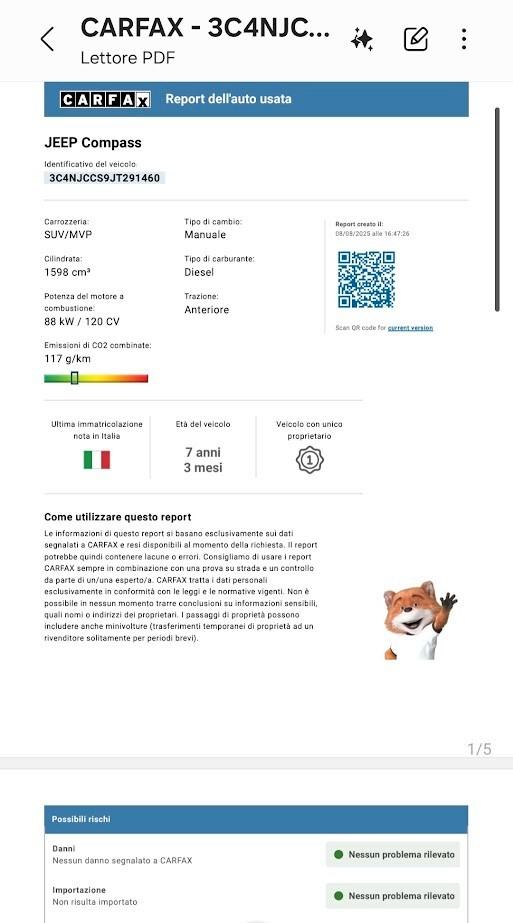 Jeep Compass 1.6 Multijet II 2WD Limited