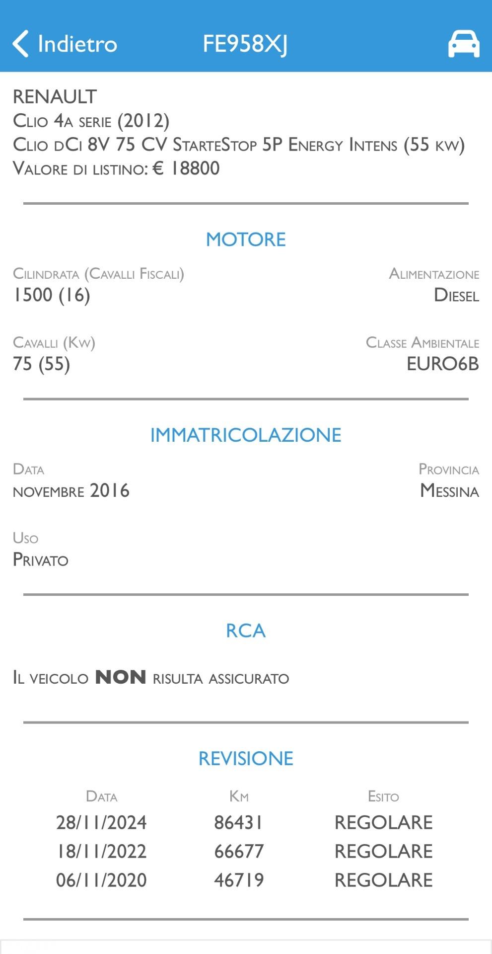 Renault Clio 1.5 DCi 75 Cv 5P. 90.000 Km - 11/2016