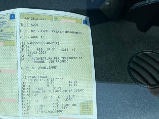 AUDI A3 SPB 1.6 TDI 105 CV CR Ambition