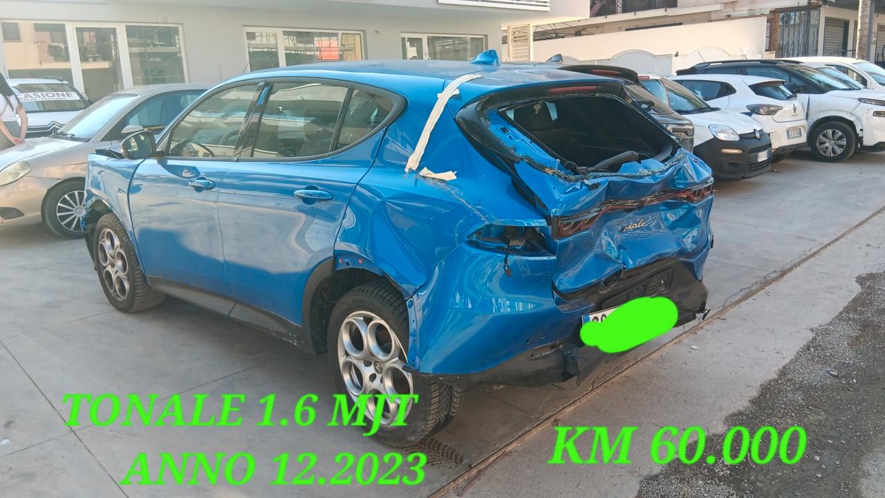 Alfa Romeo Tonale Sprint incidentata sinistrata mondialcars 12.023