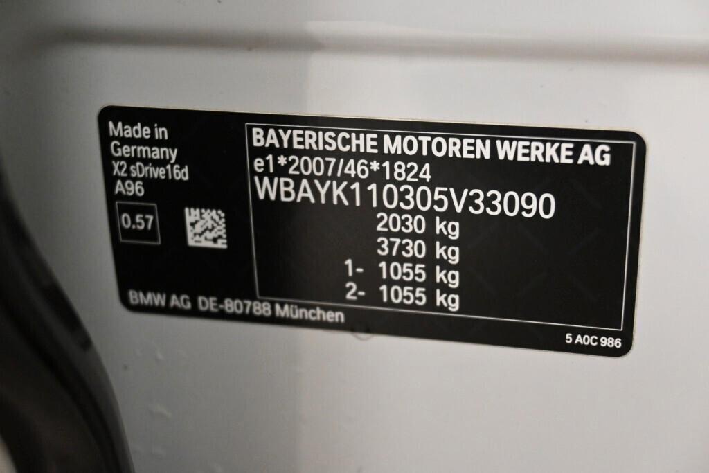 BMW X2 16D 115CV STEPTRONIC S-DRIVE BUSINESS ADVANTAGE ( FARI LED - PELLE - TETTO PANORAMICO APR. - NAVI - PARK ASSISTANT - TELECAMERA POST. )