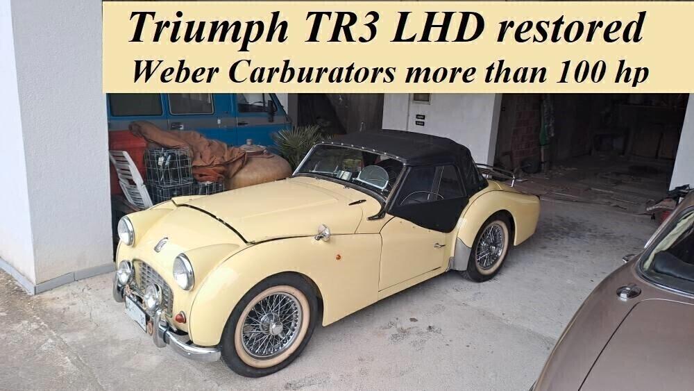Triumph TR3 Weber Carburators RESTORED LHD