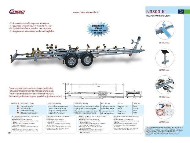 Rimorchio Trasporto Imbarcazioni Cresci N3500R