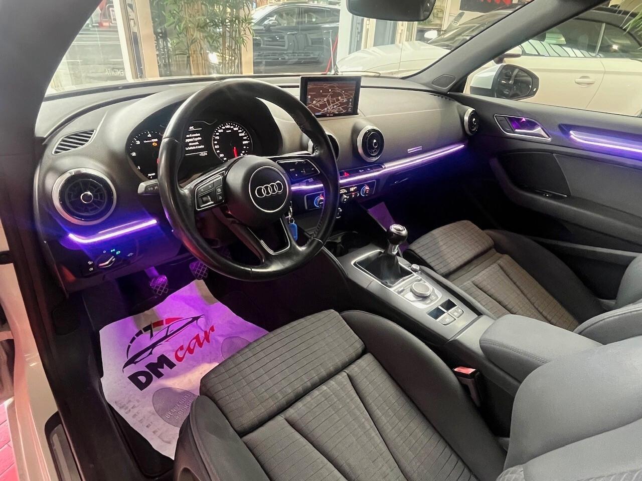 AUDI A3 CABRIO 1.6 TDI 116 CV SPORT NAVI CERCHI DA 18 CAMBIO 6 SPEED KM CERTIFICATI LUCI AMBIENTE OK NEOPATENTATI