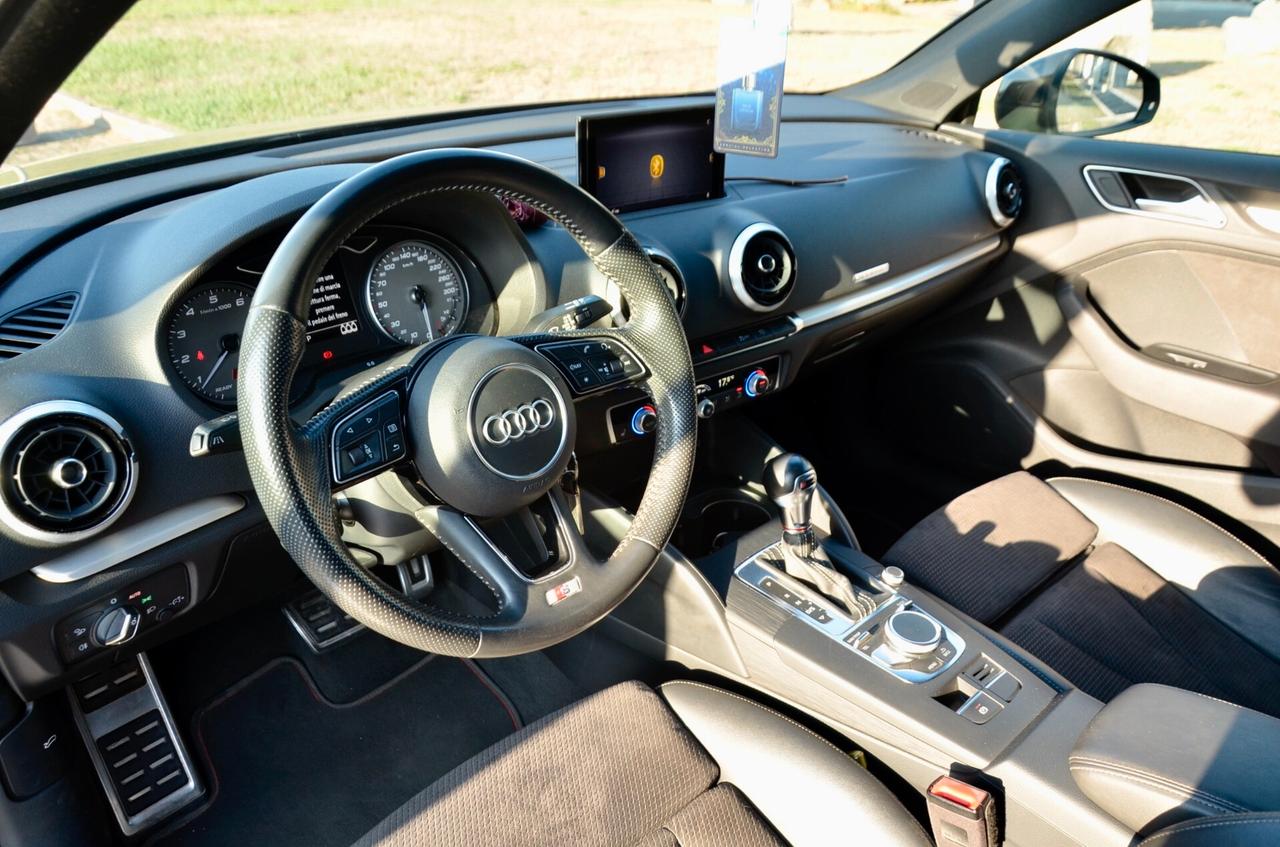 AUDI S3 SPORTBACK 2.0 TFSI QUATTRO S-LINE 300cv S-TRONIC, GARANZIA AUDI 10/27, SERVICE AUDI, EURO 6D, FULL LED, RETROCAMERA, PERMUTE
