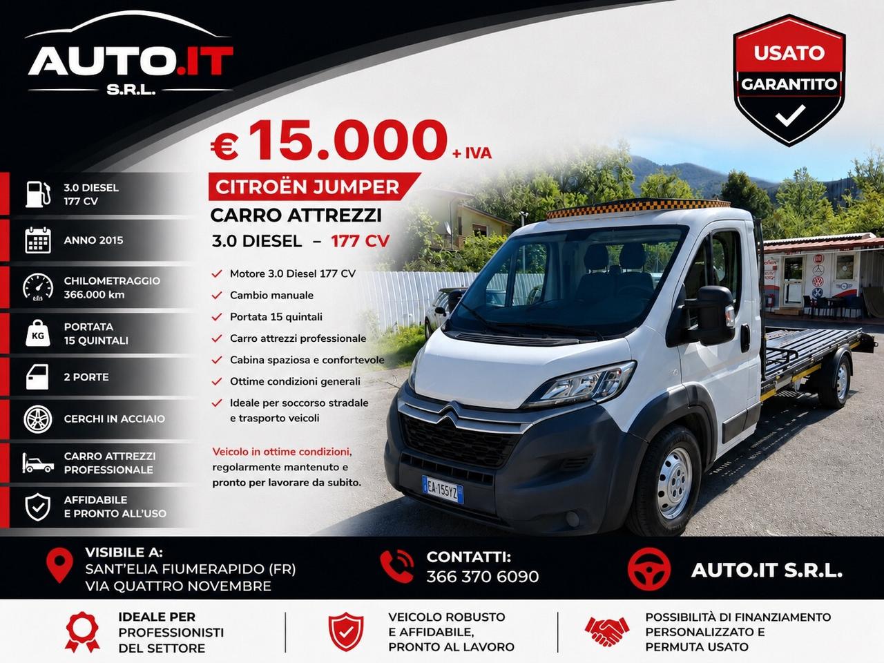 CITROËN JUMPER 3.0 DIESEL CARRO ATTREZZI
