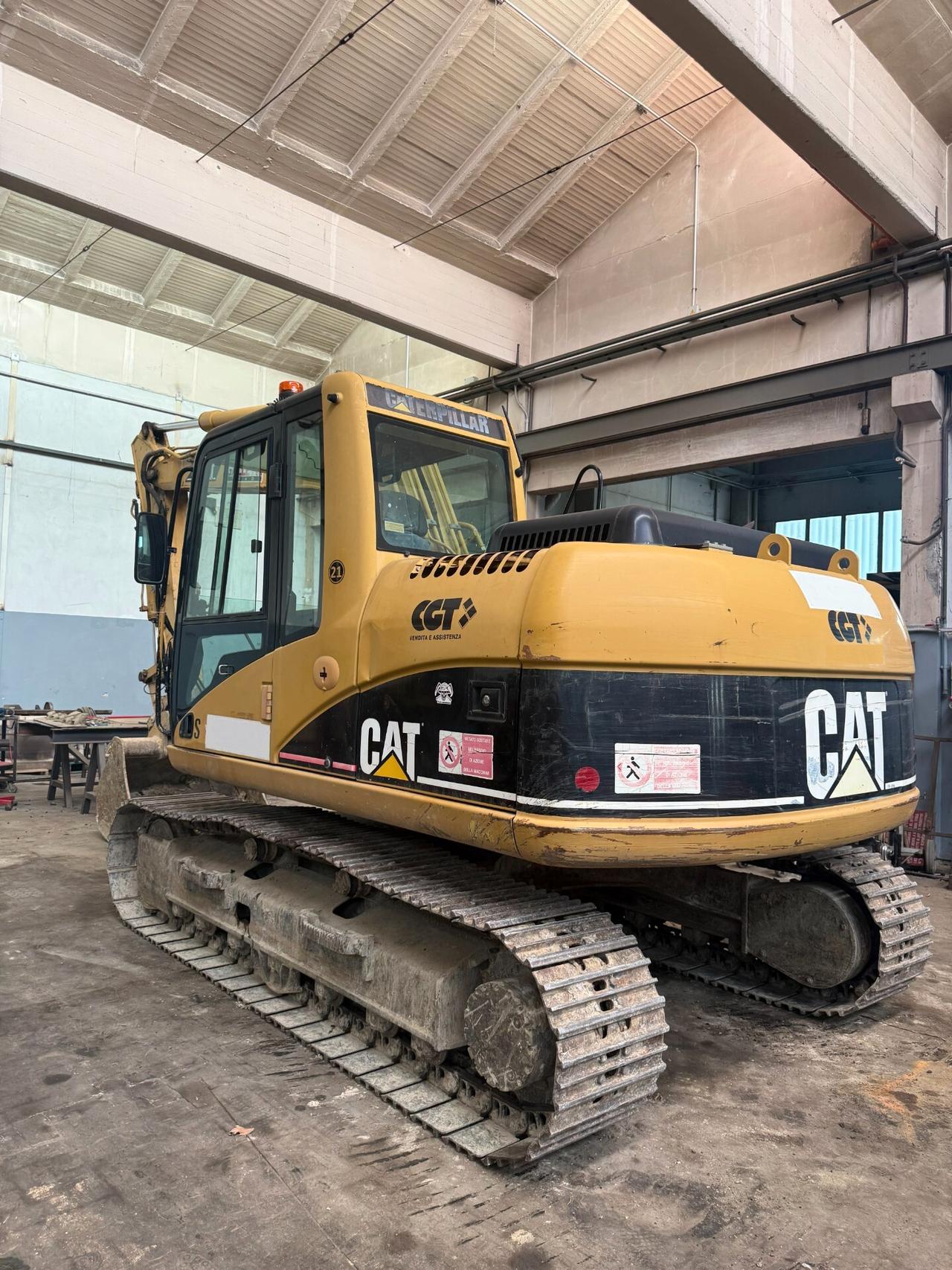 Caterpillar 312C l, att. rapido, 3 benne