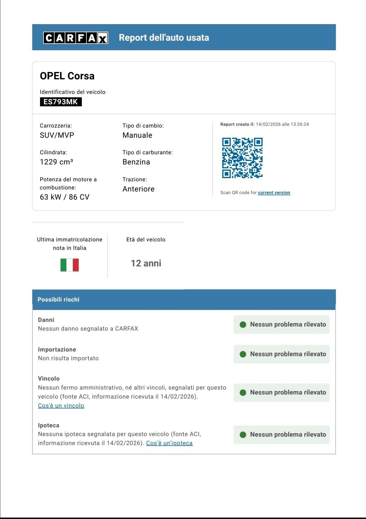 Opel Corsa 1.2 5 porte Sport