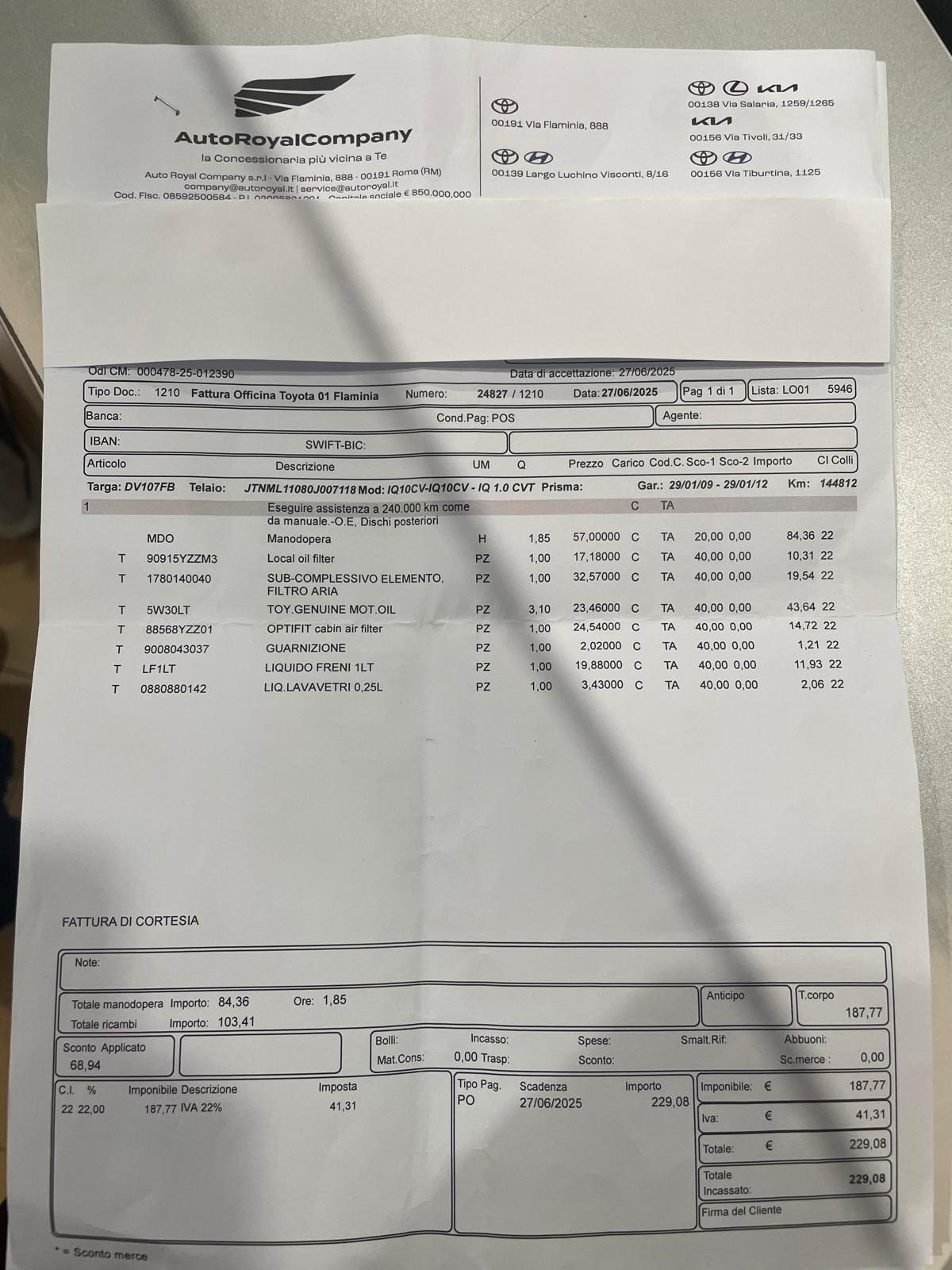 TOYOTA iQ 1.0 - OK NEOPATENTATI - AUTOMATICO