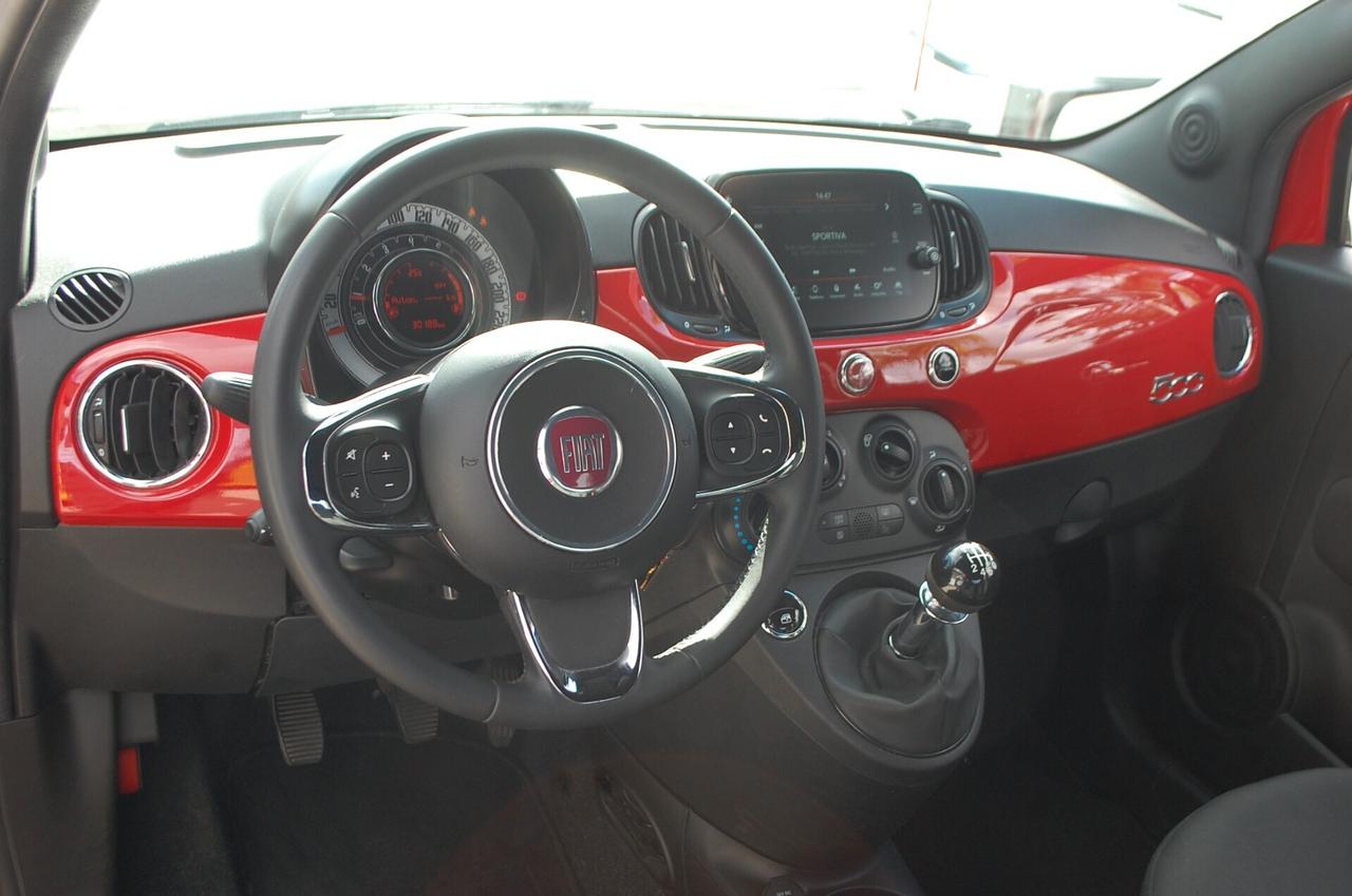 Fiat 500 1.0 hybrid Connect 70CV Uff Italy Led Lega USB