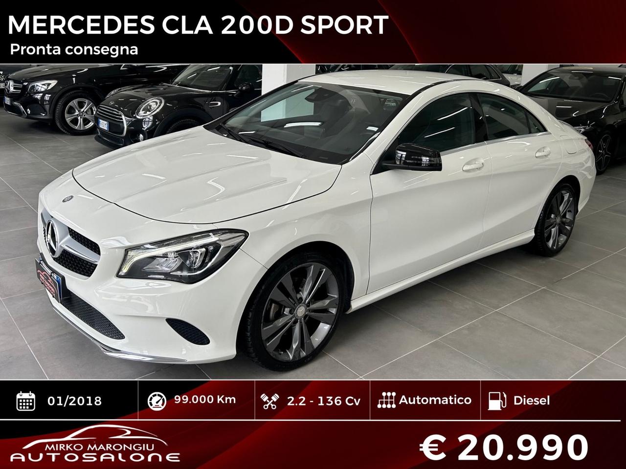 Mercedes-benz CLA 200 d Sport FINANZIABILE