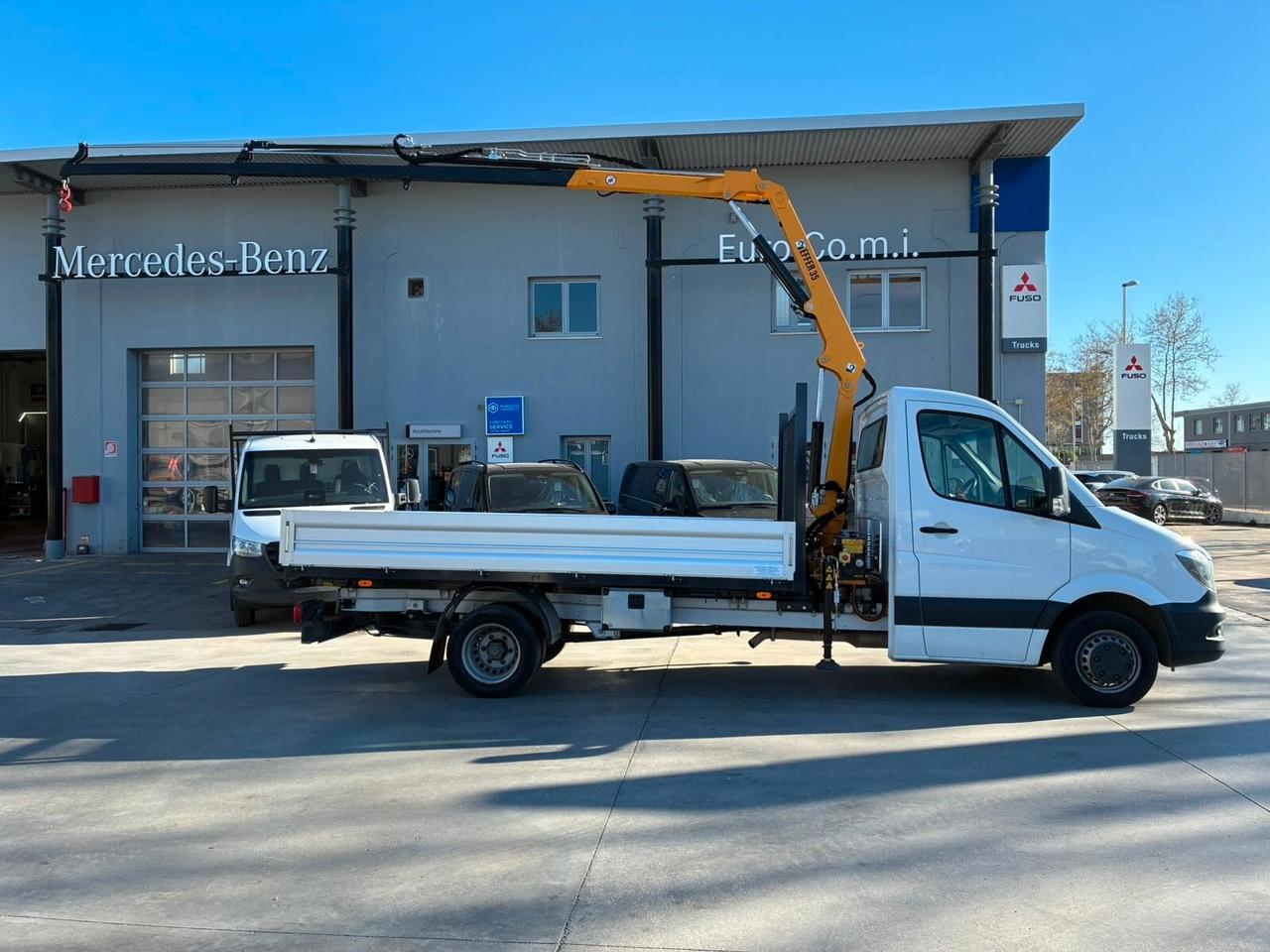 Mercedes-Benz Sprinter 419 T 43.35 Gru 3 sfili Effer + Cassone Fisso