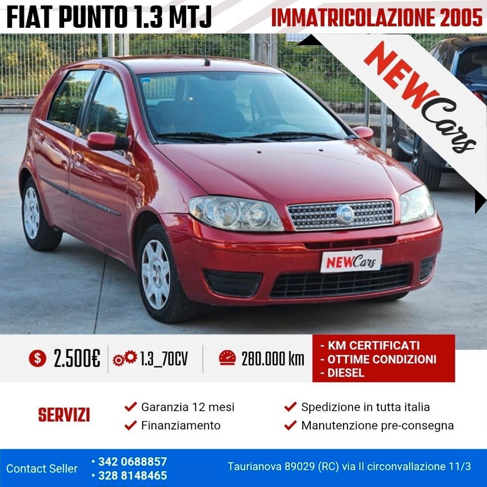 PASSAGGIO COMPRESO Fiat Punto 1.3 Multijet 16V 5 porte Dynamic