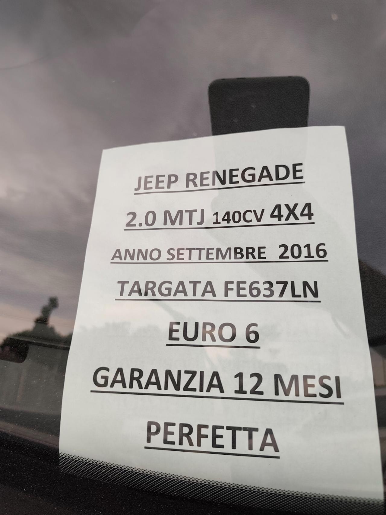 Jeep Renegade 2.0 Mjt 140CV 4WD 4x4 Limited