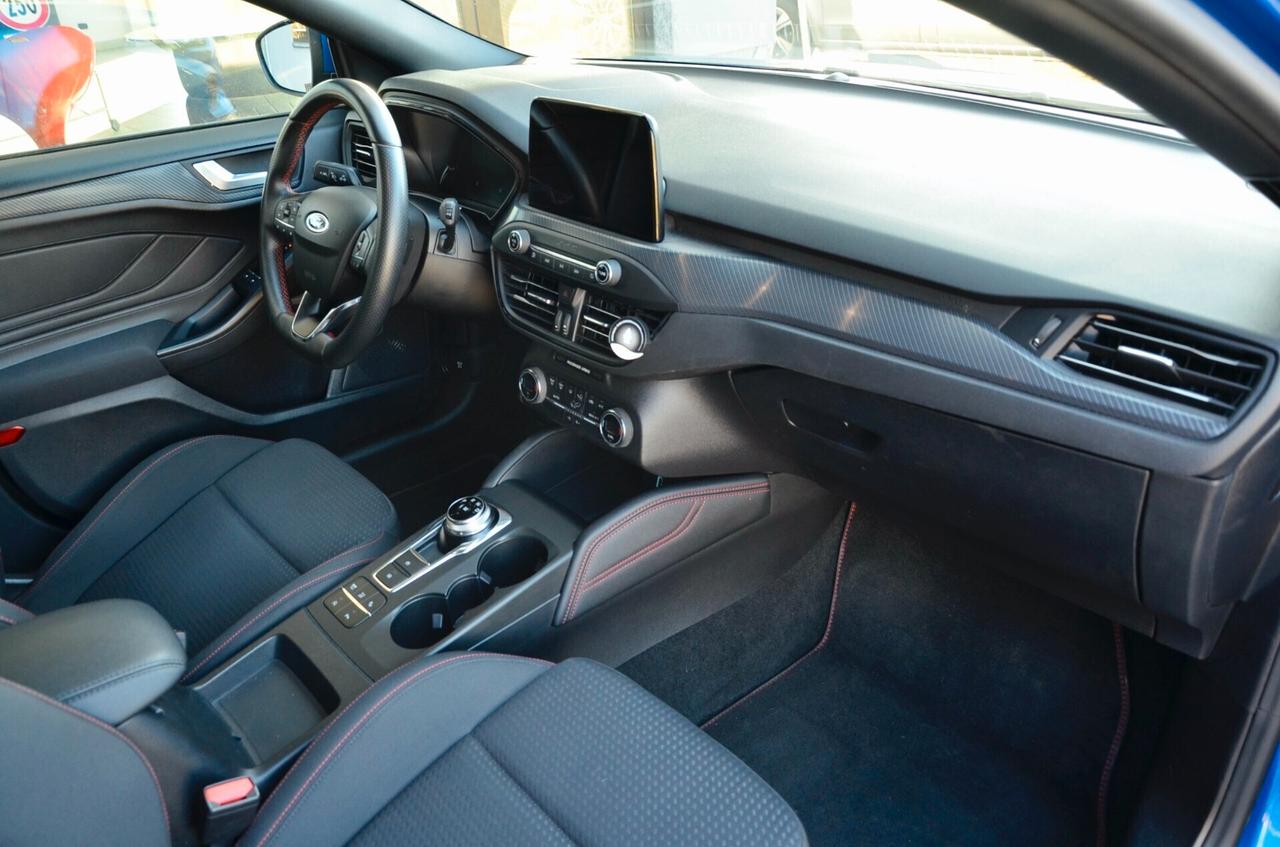 FORD FOCUS SW 1.0 ECOBOOST ST-LINE CO-PILOT 125cv AUTO, PREZZO REALE, SERVICE CERTIFICATI, UFF ITALIANA, EURO 6D, FARI FULL LED, RETROCAMERA, NAVI, PERMUTE
