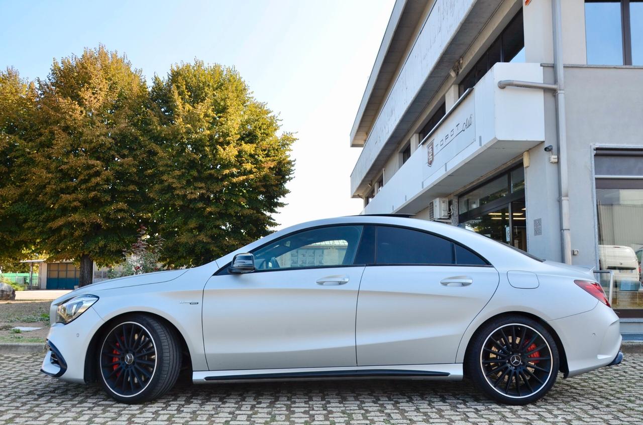 MERCEDES-BENZ CLA AMG 45 4MATIC 381cv AUTO, UFF ITALIANA, EURO 6B, TETTO, NIGHT PACK, SCARICO PERFORMANCE, PERMUTE