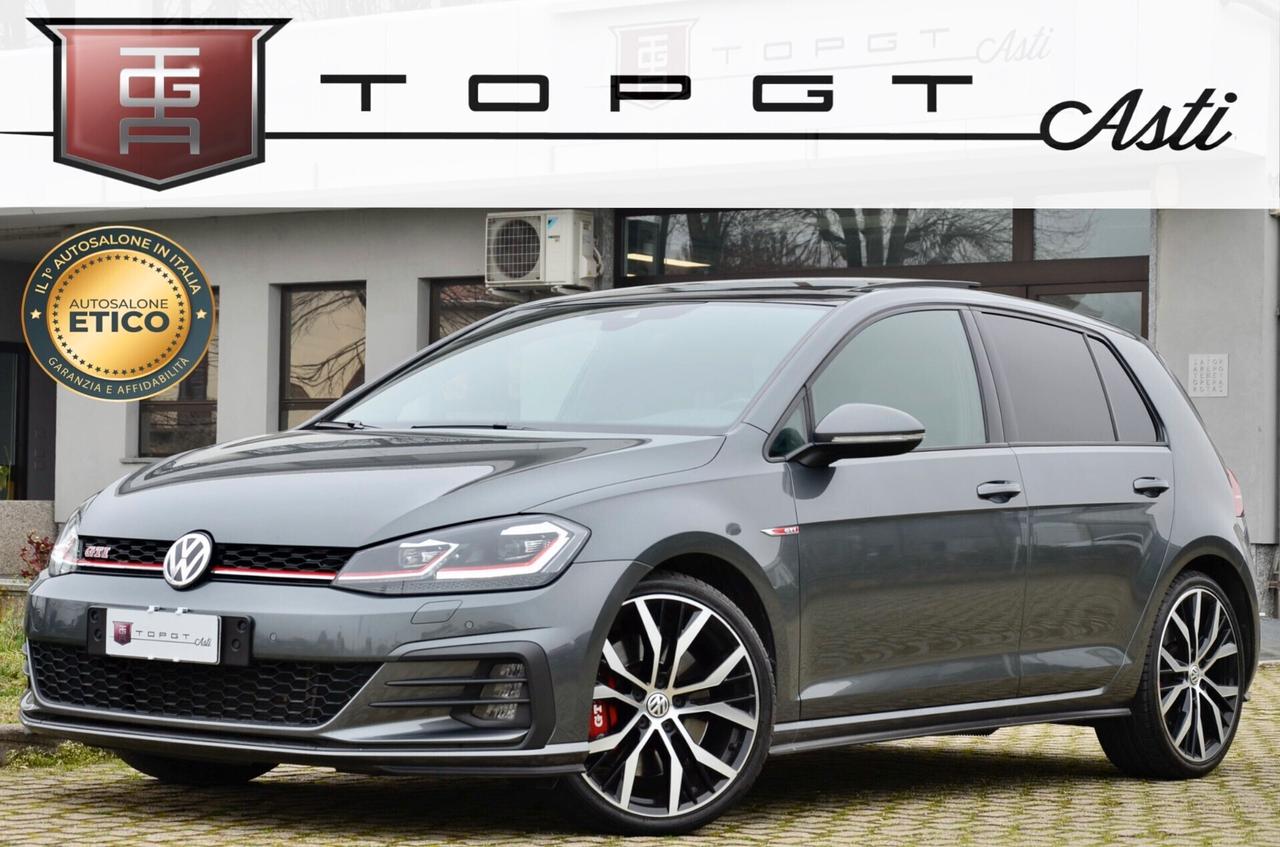 VOLKSWAGEN GOLF 7.5 GTI PERFORMANCE 2.0 TSI 245cv DSG, SERVICE CON FATTURE, TETTO, DCC, FULL PELLE, FARI FULL LED, 19", PERMUTE