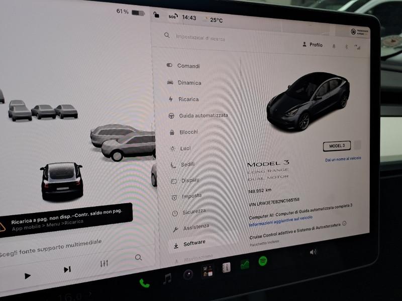 TESLA MODEL 3 75 KWH LONG RANGE DUAL MOTOR AWD 4 PORTE BERLINA