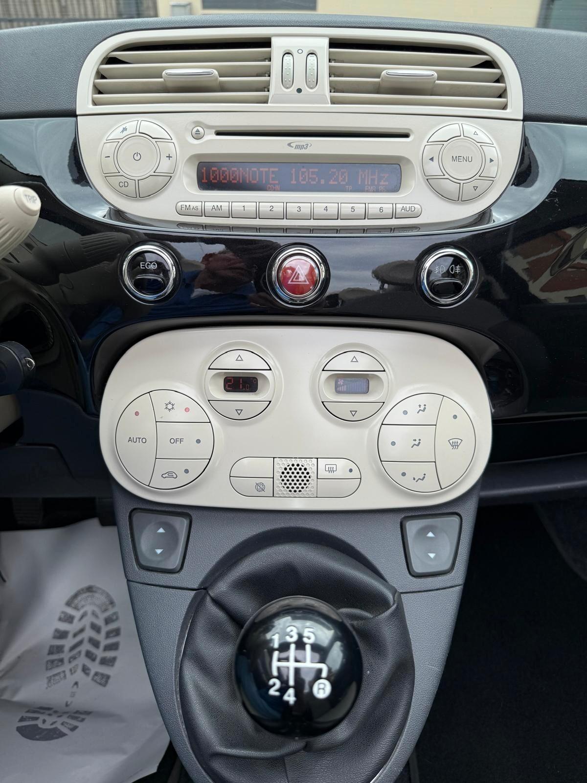 Fiat 500 Cabrio 0.9 TwinAir Turbo Lounge *Capote Rossa*