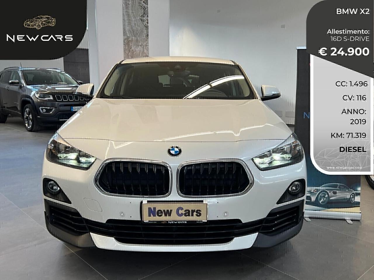 Bmw X2 sDrive16d 1.5 116CV