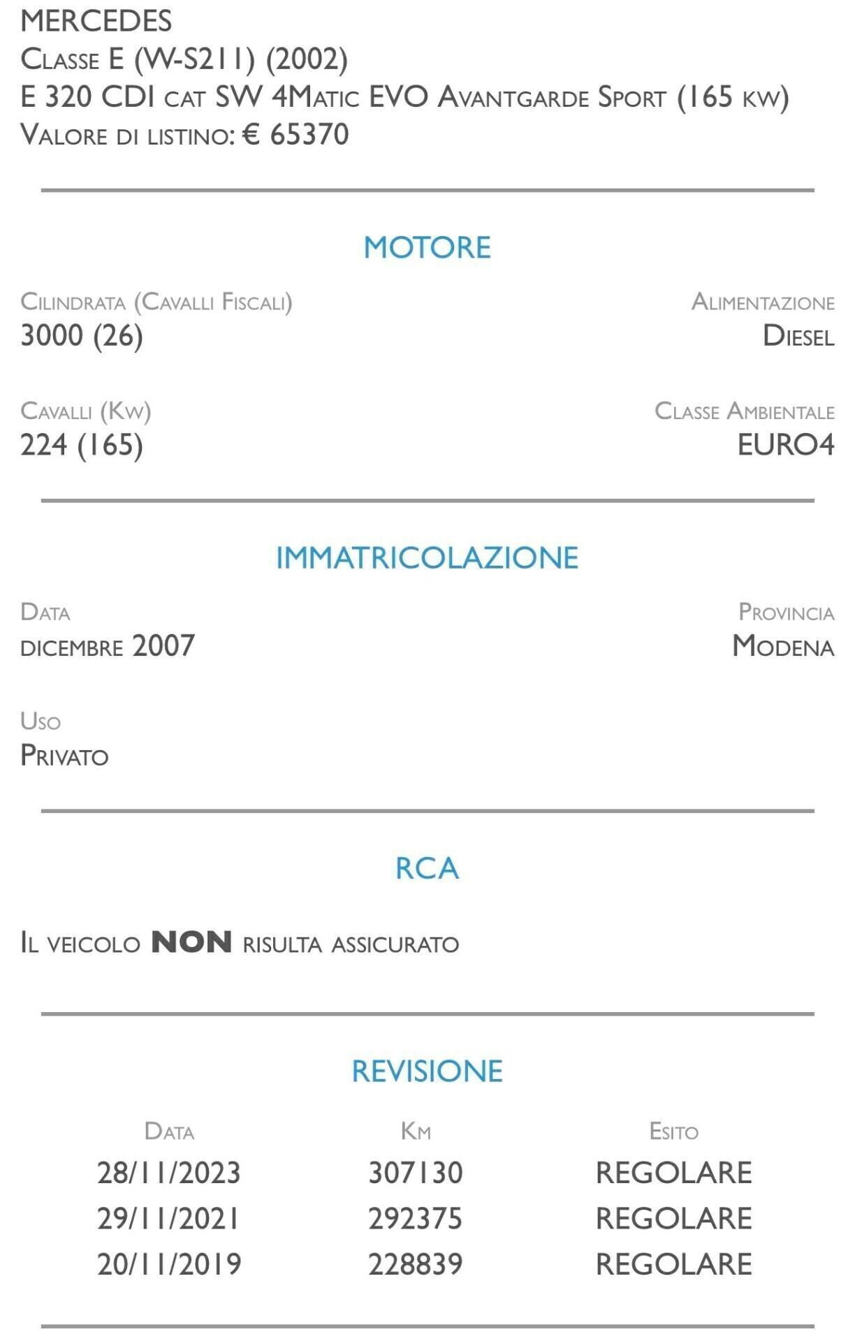 Mercedes-benz E 320 CDI cat S.W. 4Matic EVO Avantgarde Sport