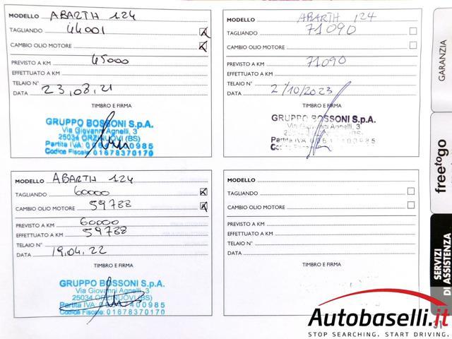 ABARTH 124 Spider 1.4 TURBO MULTIAIR 170CV 70° - UNICO PROPRIETARIO