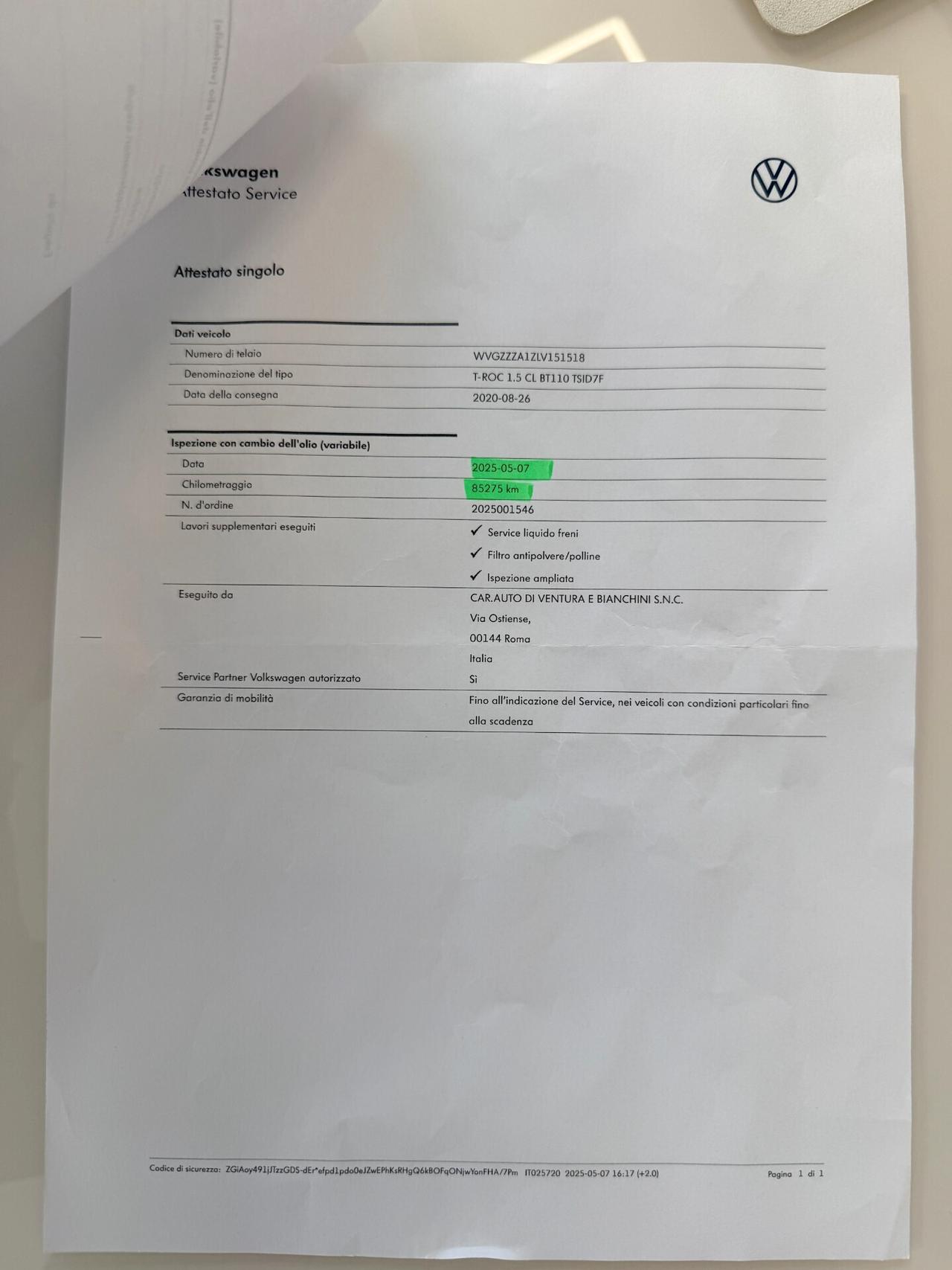 Volkswagen T-Roc 1.5 tsi 150cv DSG Tagliandi VW!