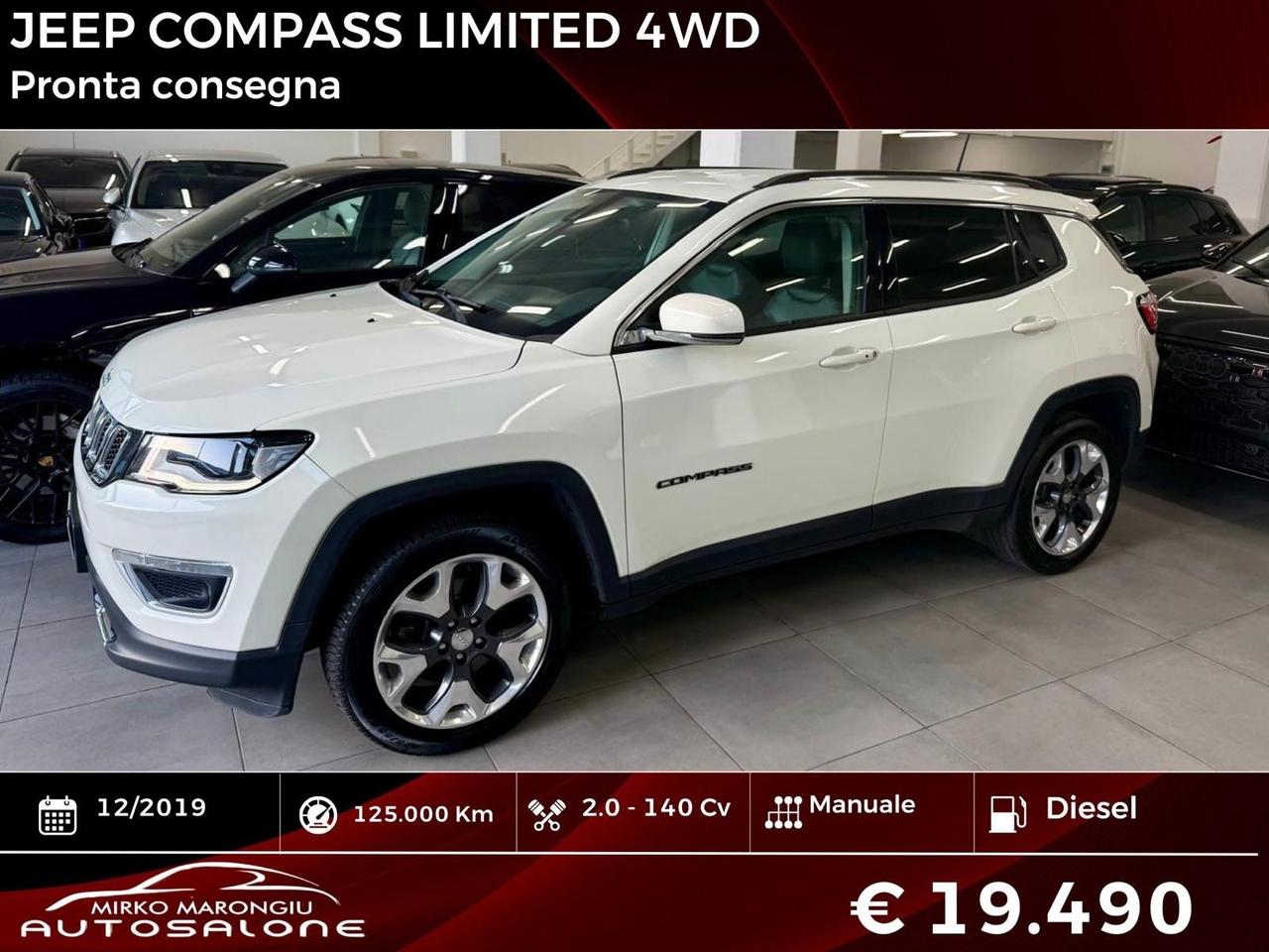 JEEP COMPASS 2.0 4WD LIMITED finanziabile