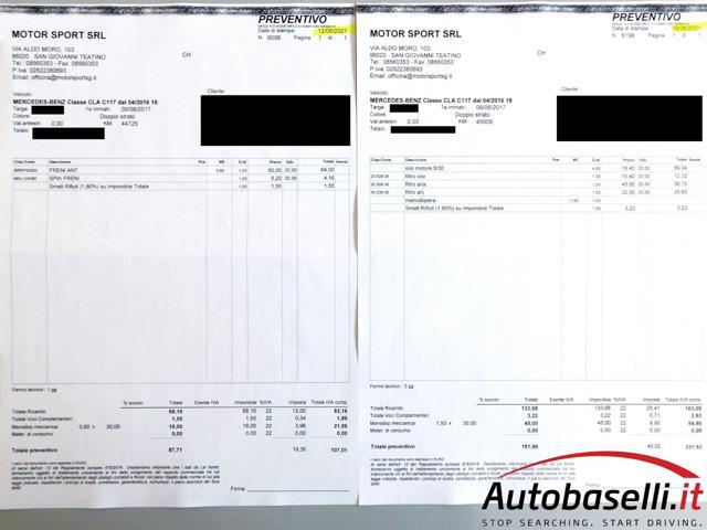 MERCEDES-BENZ CLA 200 180D SPORT 109cv, UNICO PROPRIETARIO DEL 1959!