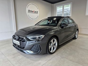 Audi A3 SPORTBACK TFSI MHEV S LINE EDITION S-TRONIC MATRIX SONOS TETTO CARPLAY 360° ACC AUTO UFFICALE AUDI 1 PROPRIETARIO