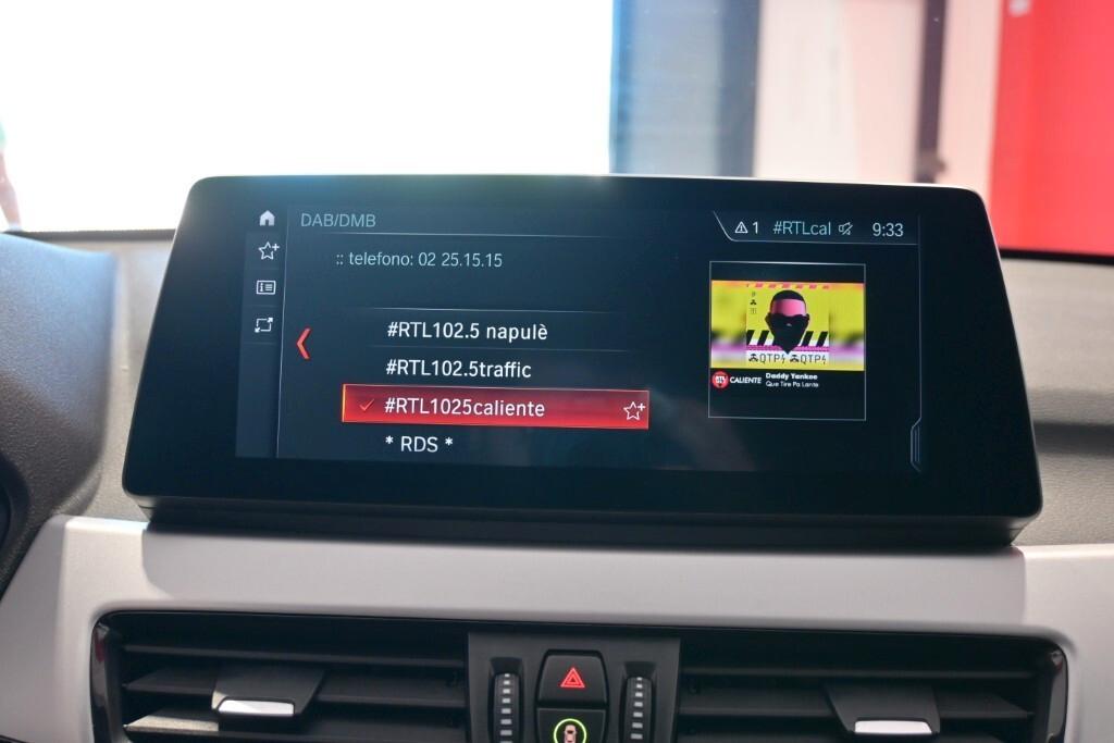 BMW X1 16D 115CV 6M. S-DRIVE BUSINESS ADVANTAGE ( CRUISE - PELLE - NAVI - PARK ASSISTANT - TELECAMERA POST. - CERCHI 17 )