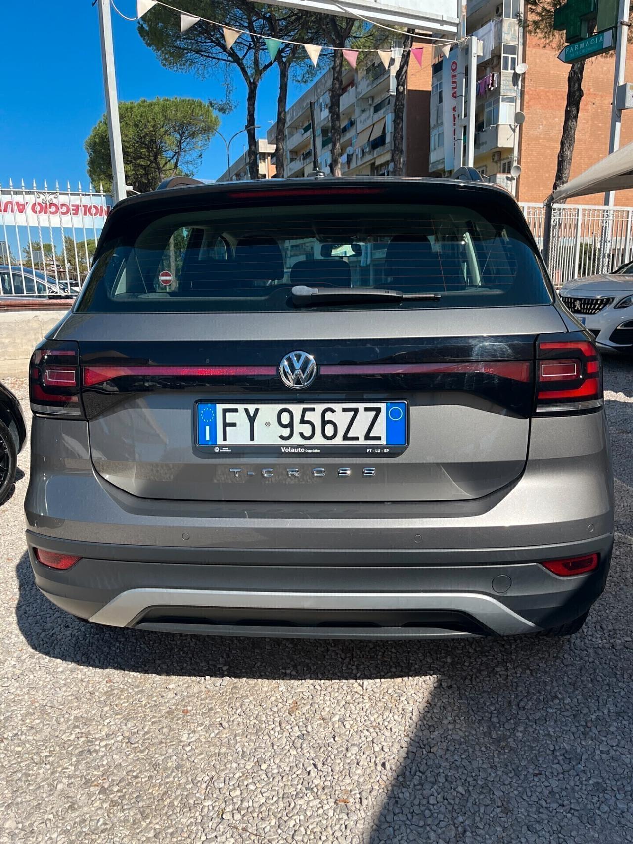 Volkswagen T-Cross 1000 BENZINA 95 CV KM CERTIFICATI UNICO PROPRIETARIO