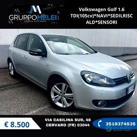 Volkswagen Golf 1.6 TDI(105cv)*NAVI*SEDILRISCALD*SENSORI