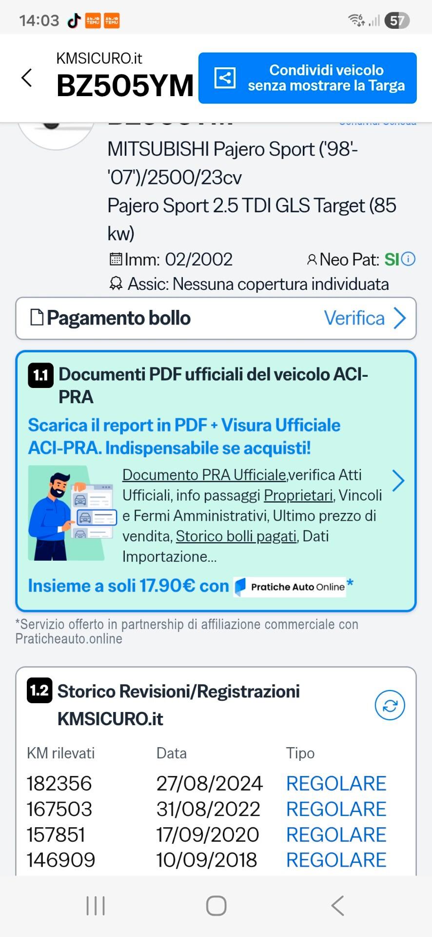 Mitsubishi Pajero Sport 2.5 TDI GLS Target 4x4