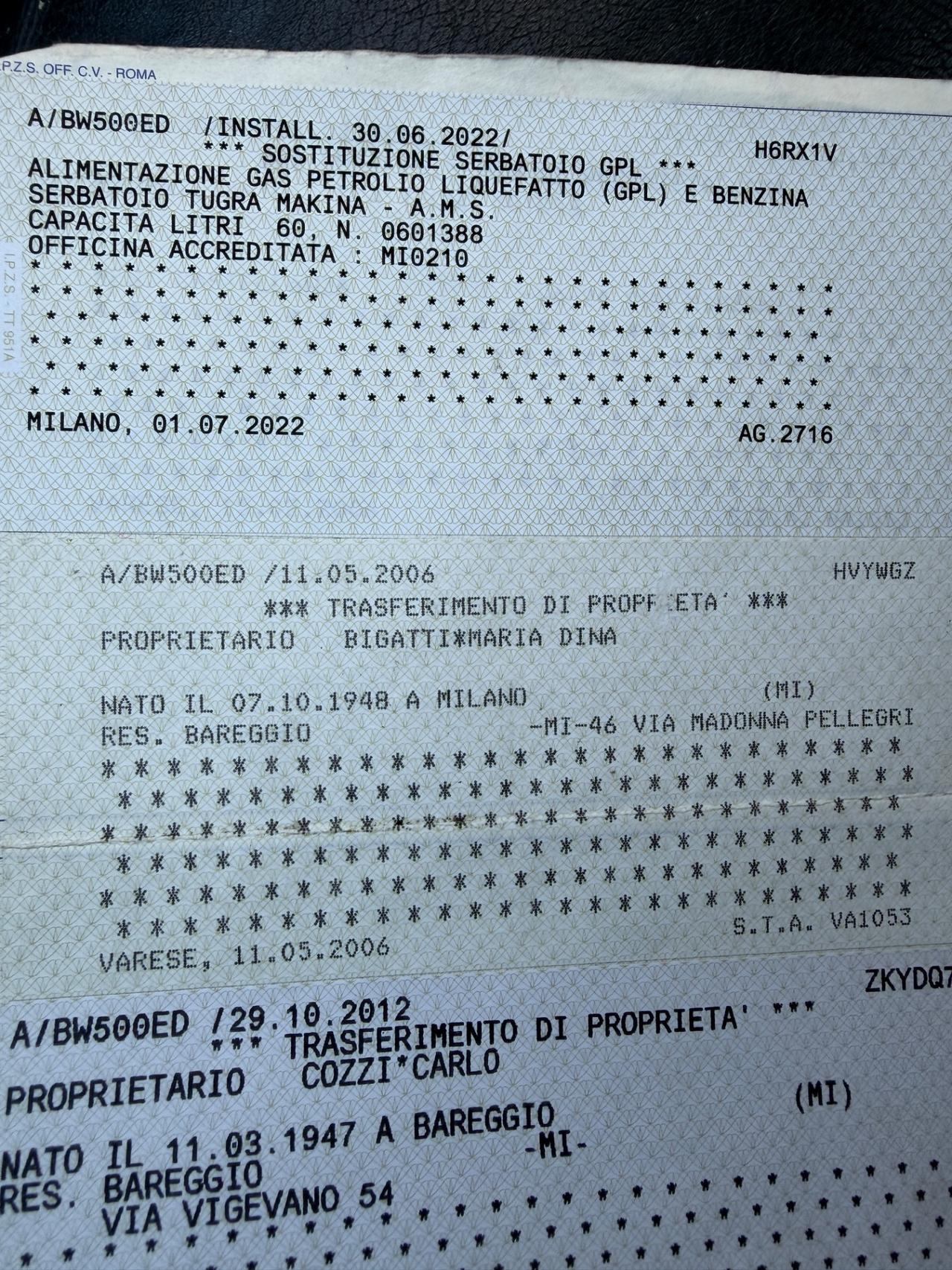 TOYOTA RAV4 2.0 16V BENZ-GPL 2032 4X4 UNI PROP