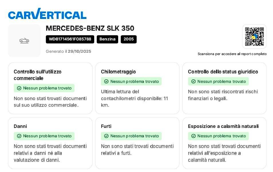 Mercedes SLK 350 R171 272cv *ASI*UNICOPROPRIETARIO*