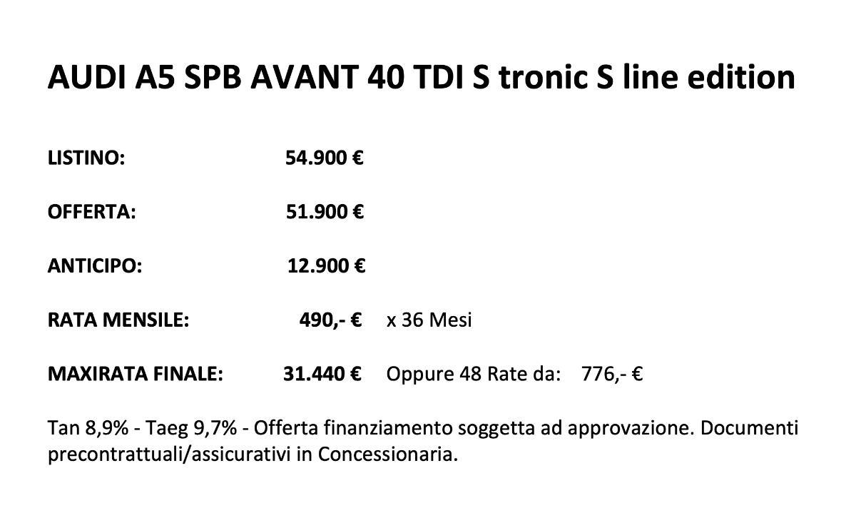 A5 Avant TDI 150 kW mHEV+ S tronic S line edition