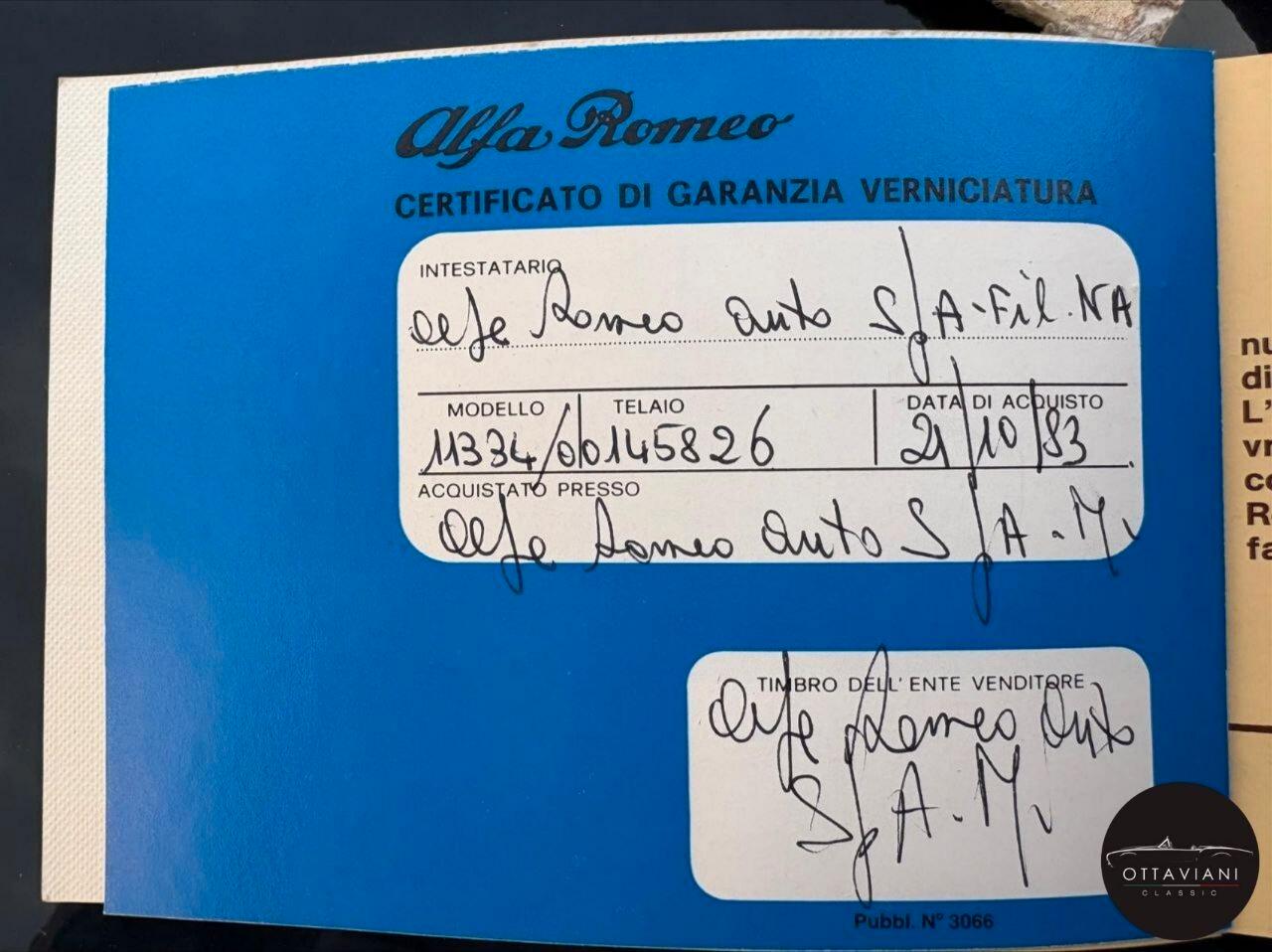 Alfetta “CEM” solo 60000km !