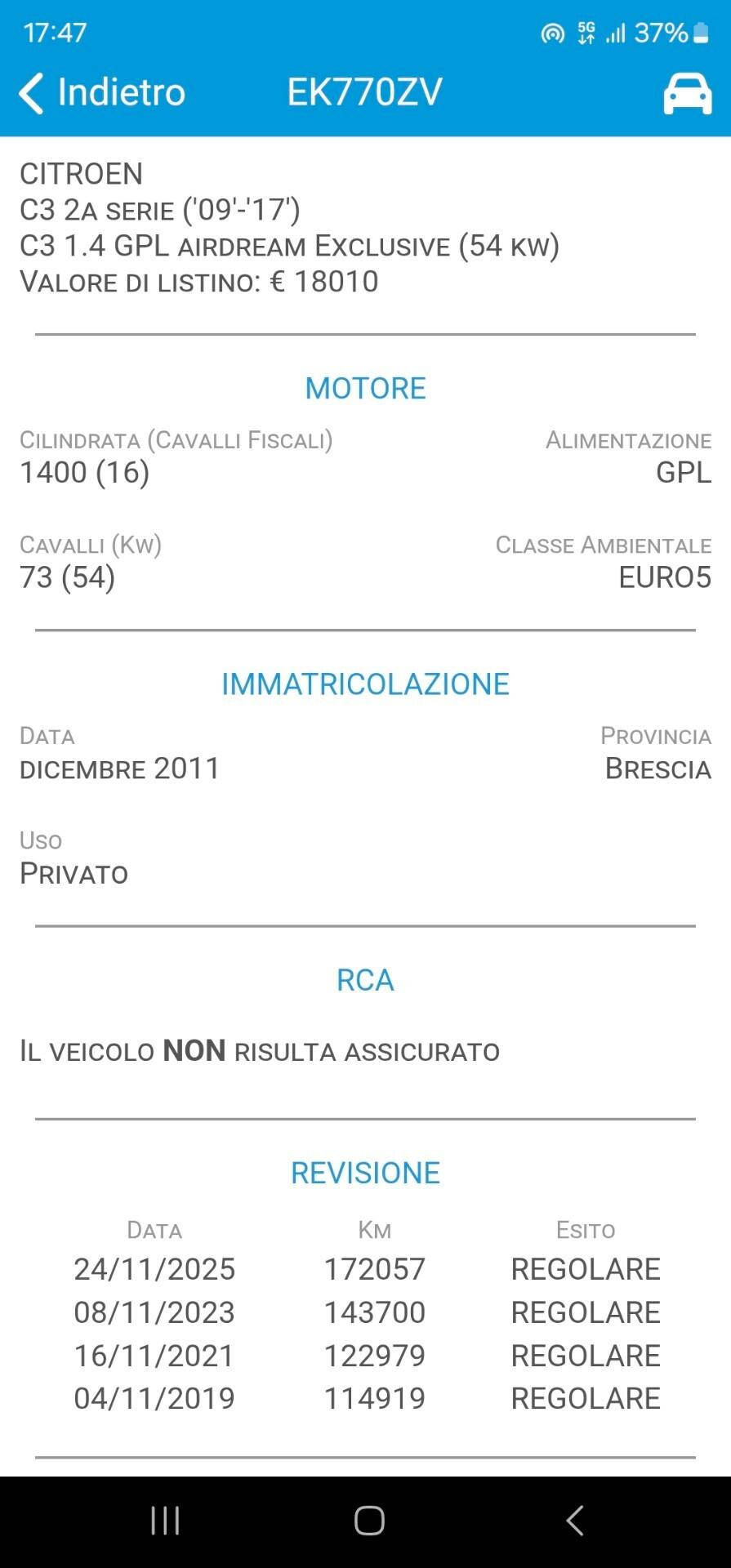 Citroen C3 1.4 Eco Energy GPL Neopatentati FULL