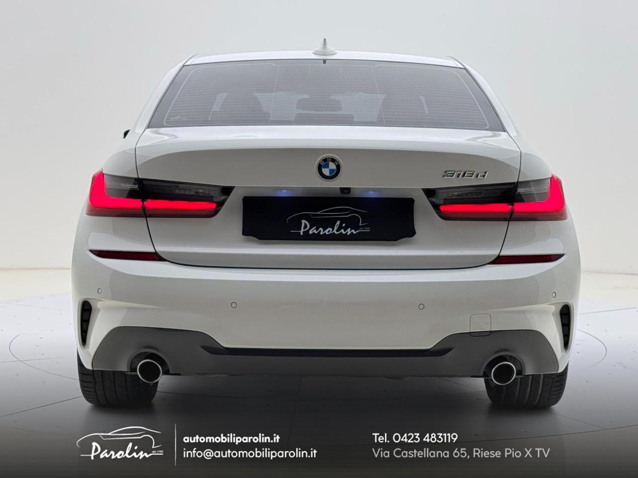 BMW Serie 3 Berlina 318d 48V Msport auto LED-CarPlay-Telecamera