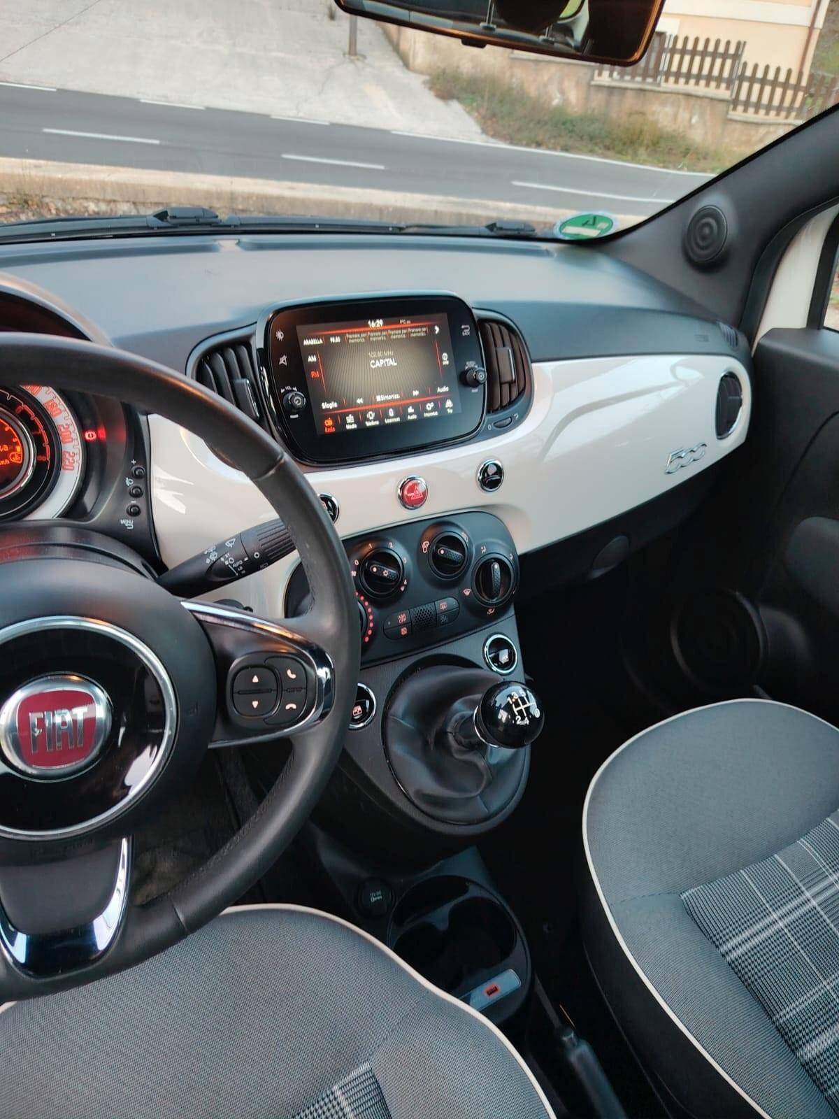 Fiat 500 1.2 Lounge Led-Applecarplay-Cruise Control-1Proprietario-36000 Km