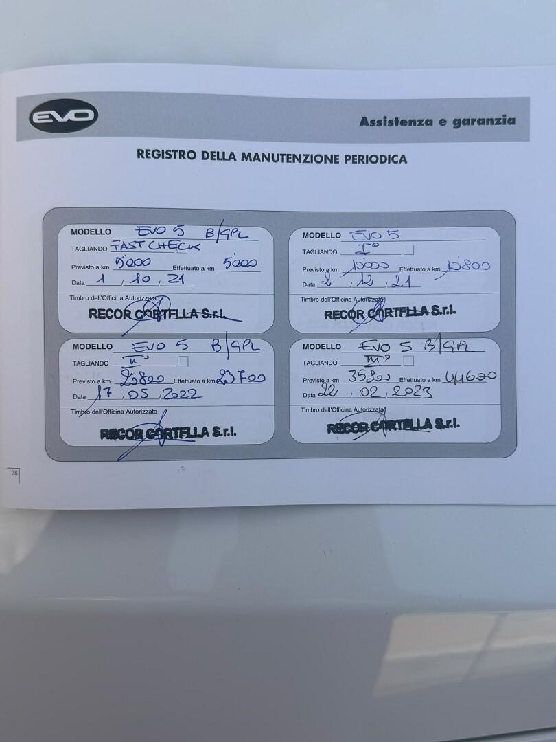 Evo 5 tagliandi certificati unicoproprietario