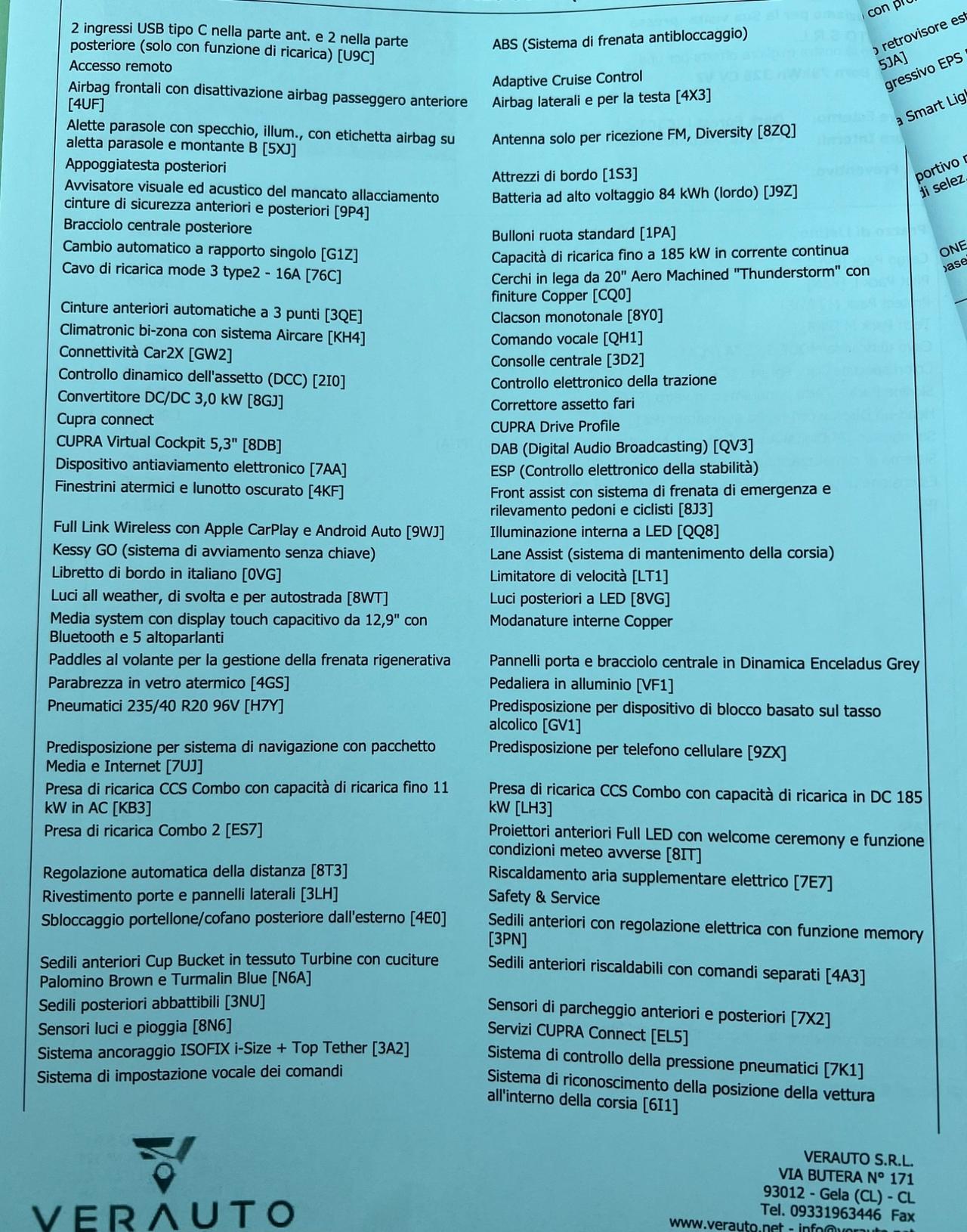 CUPRA Born VZ possibilità noleggio no scoring