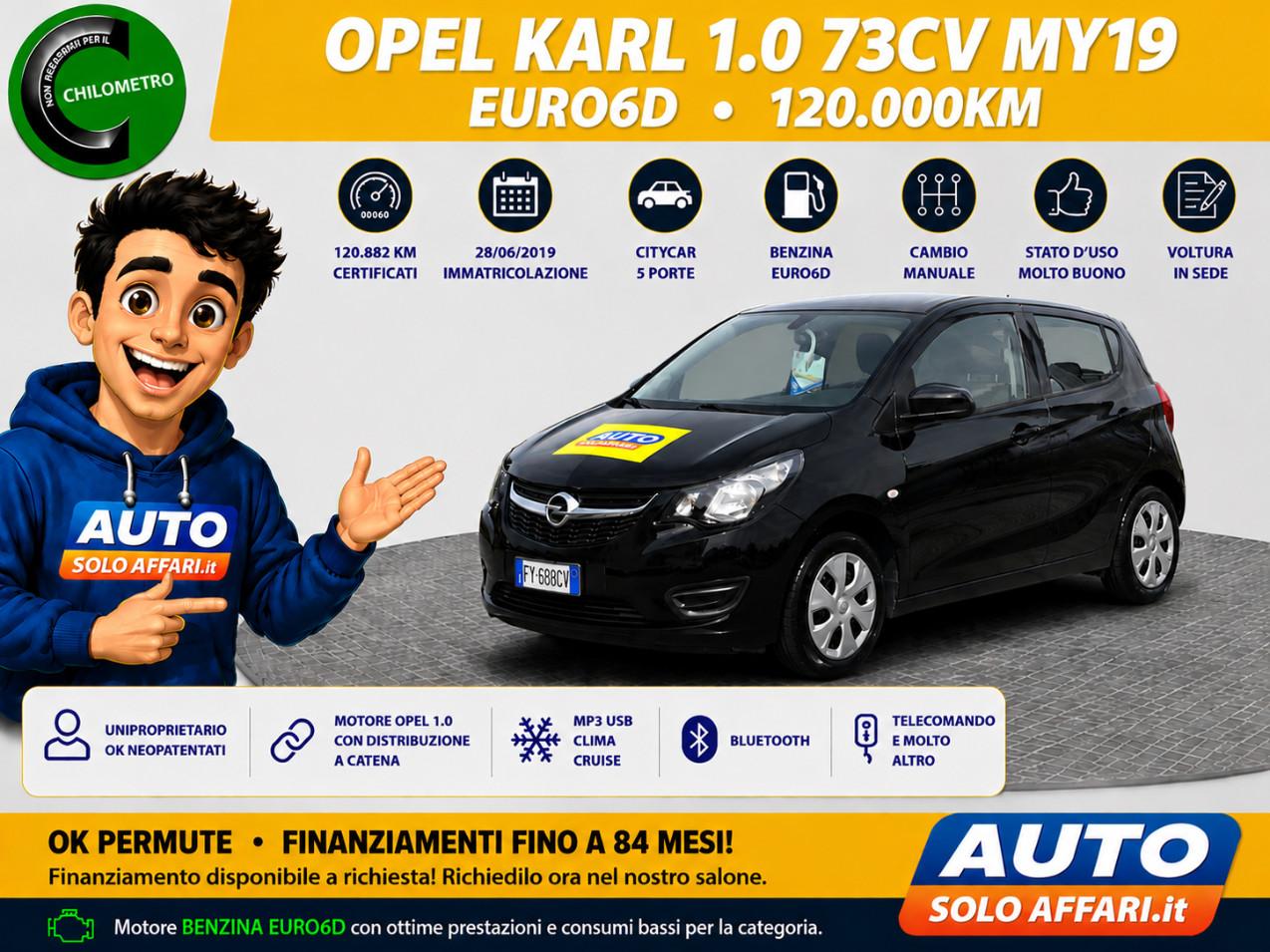Opel Karl 1.0 73CV MY19 EURO6D NEOPATENTATI/RATE/PERMUTE