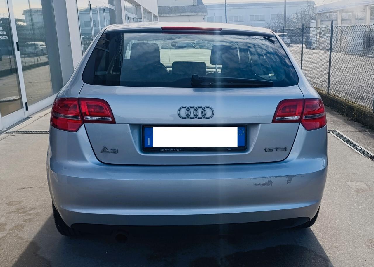 Audi A3 SPB 1.6 TDI 90cv. Young Edition - Ok Neopatentati- Uniproprietario