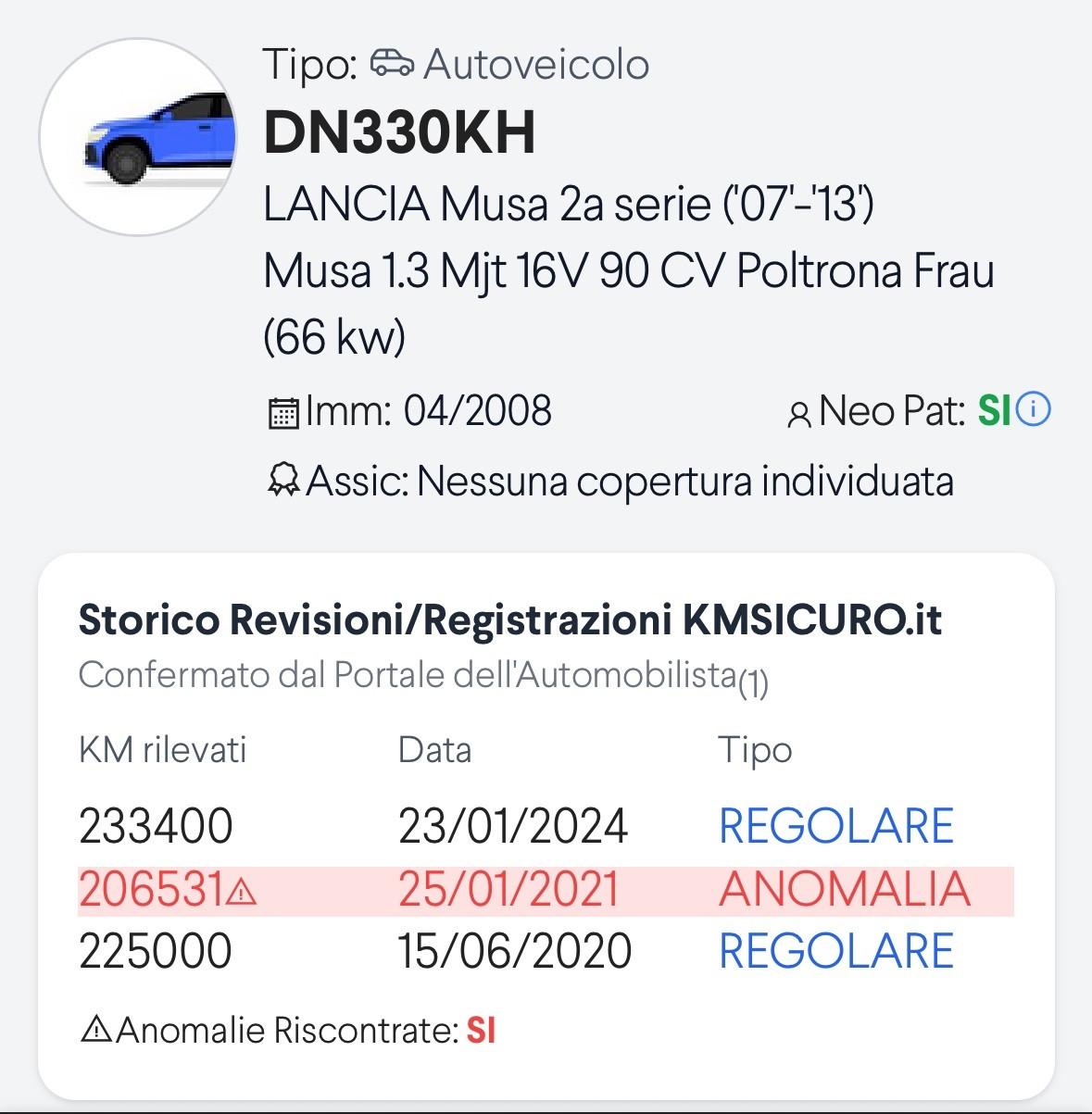 Lancia MUSA 1.3 Multijet 16V 90 CV Sky