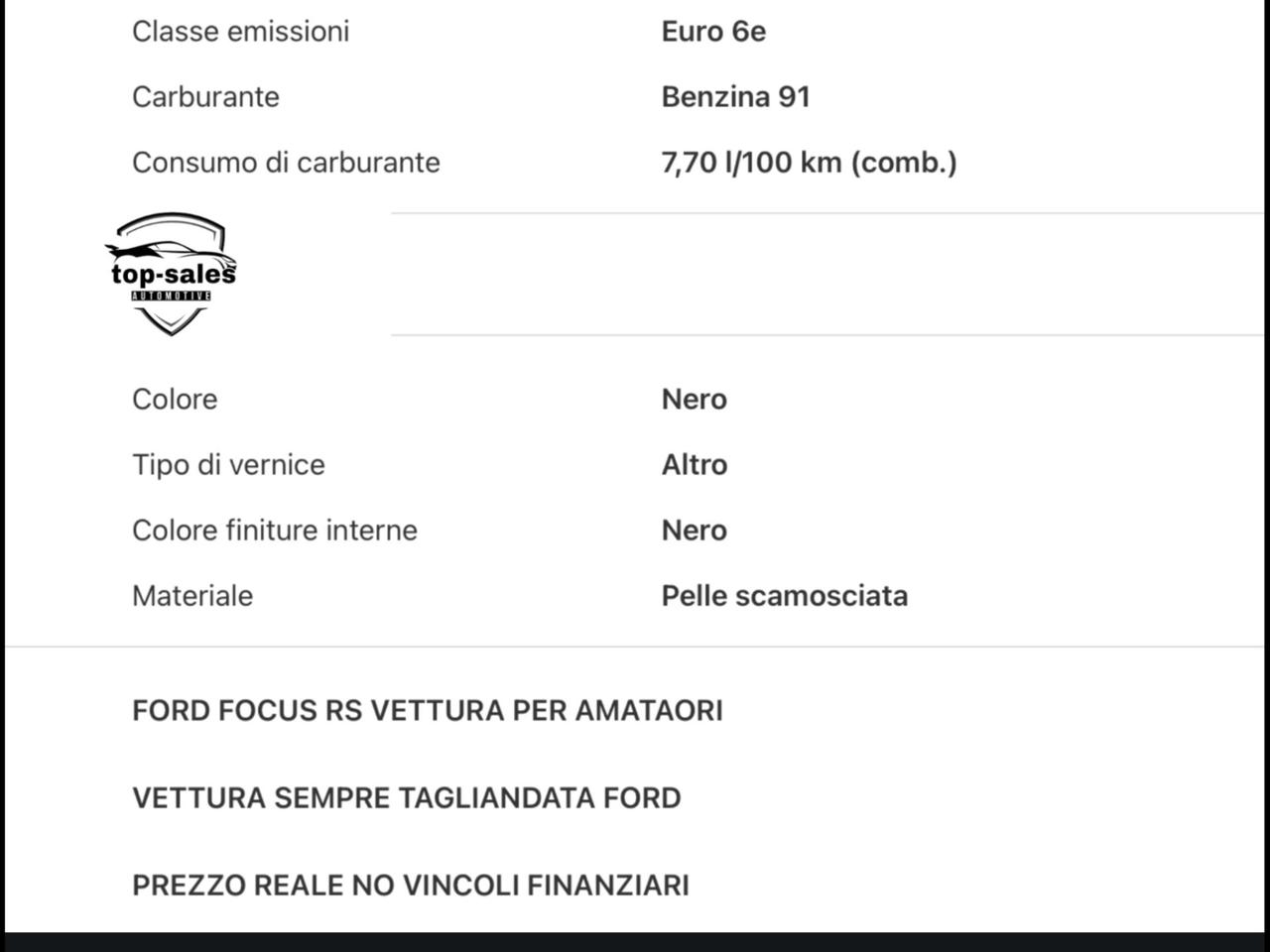 Ford Focus 2.3 350 CV AWD RS 4x4 Perfetta