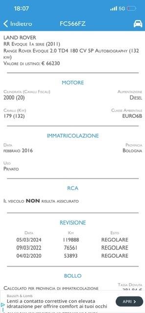 Range Rover Evoque 2.0 TD4 150 CV 5p. HSE