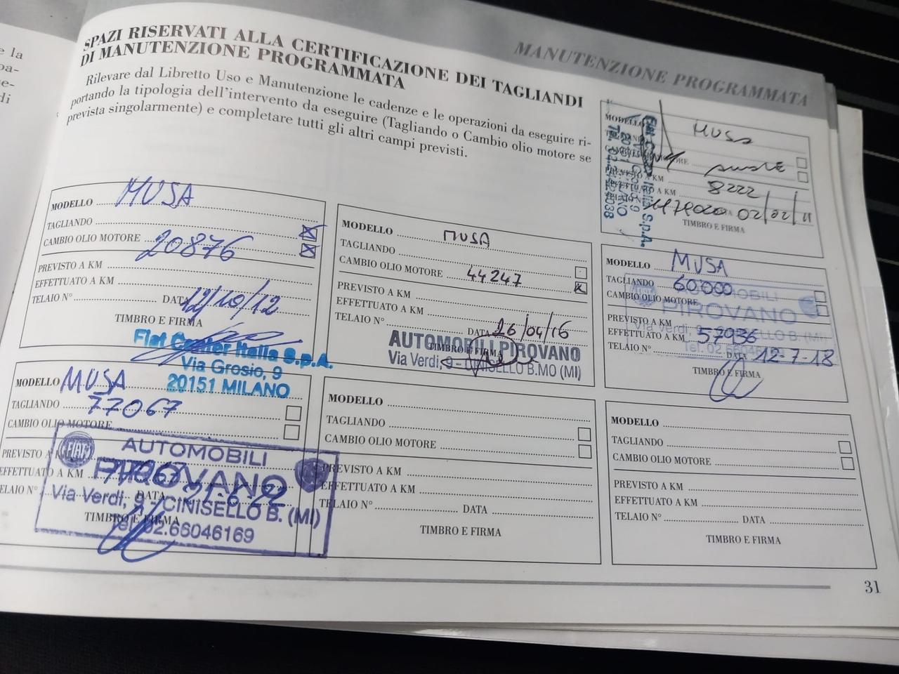 Lancia MUSA 1.4 Oro Plus Ecochic GPL